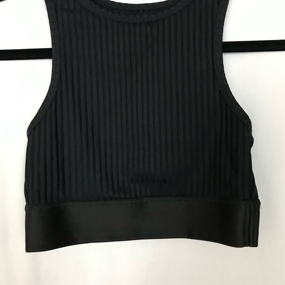 Planet Blue Blue Life Black Ribbed Workout Top - Picture 3 of 4